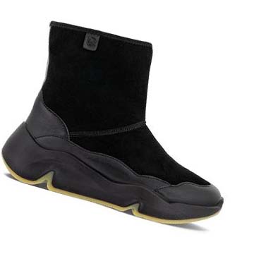 Women's Ecco Chunky Hygge Boots Black | USA 9RVD